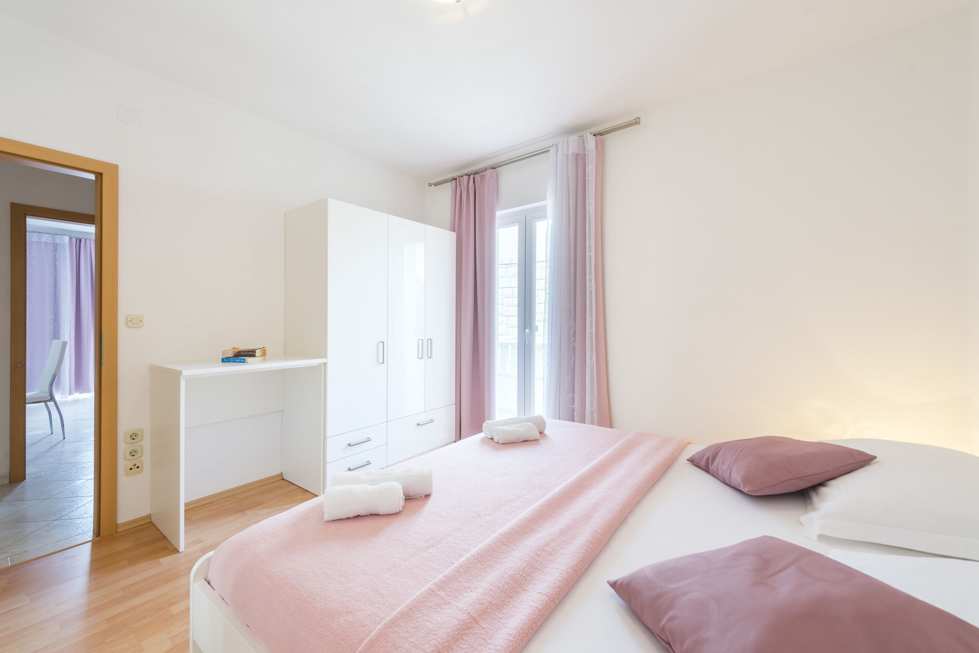 Apartment, 1 Bedroom, Sea View | 1 bedroom, desk, blackout drapes, soundproofing