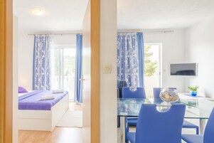 Apartment, 1 Bedroom, Sea View (Plavi) | 1 bedroom, desk, blackout drapes, soundproofing