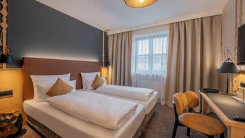 Premium tweepersoonskamer | Hypoallergeen beddengoed, donsdekens, individueel gedecoreerd