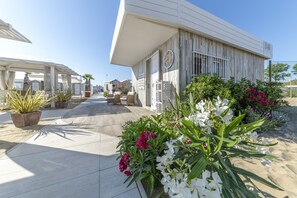 Private beach nearby, white sand, sun-loungers, beach umbrellas - Hotel Mocambo (Riccione)