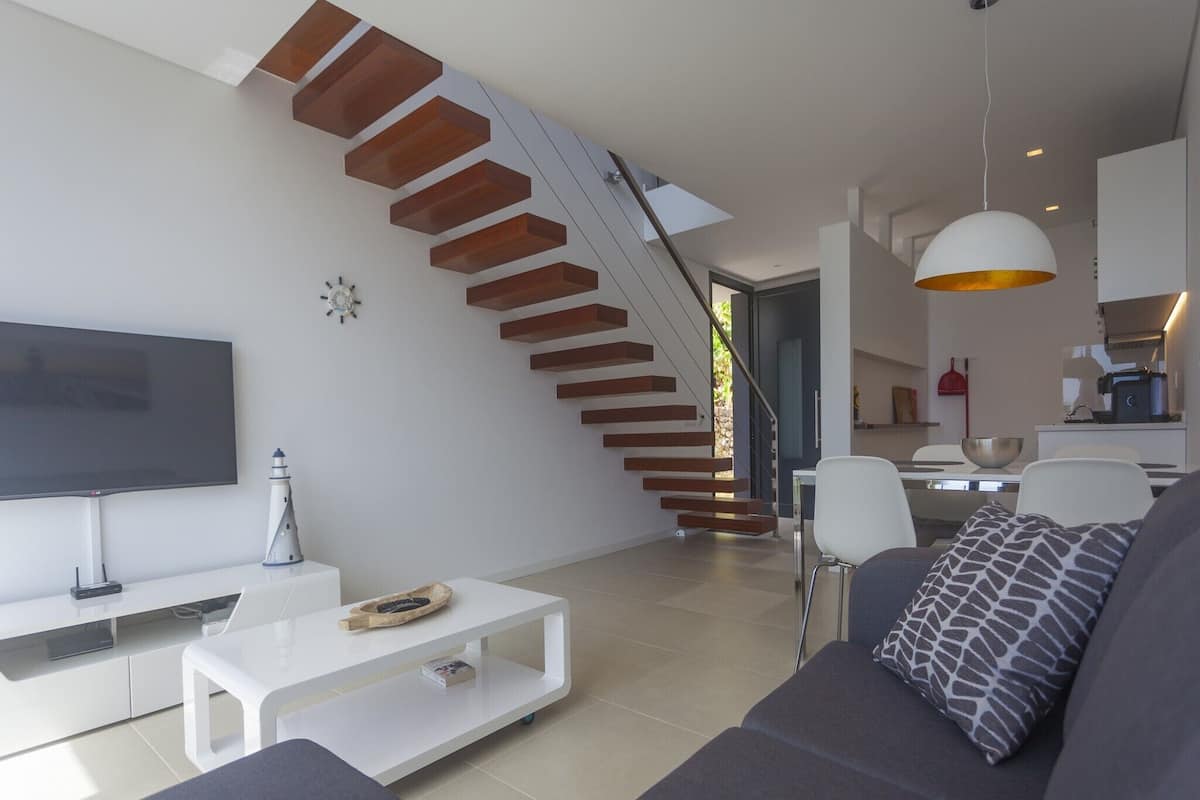 Casa de lujo, baño en la habitación, vista al mar (Casa Estrelicia) | Lounge