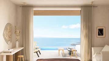 Signature Suite Private Pool Sea View | 3 ๊ฐ์ ์นจ์ค, ๊ณ ๊ธ ์นจ๊ตฌ, ํ๋ก์ฐํ ์นจ๋, ๊ฐ์ค ๋ด ๊ธ๊ณ