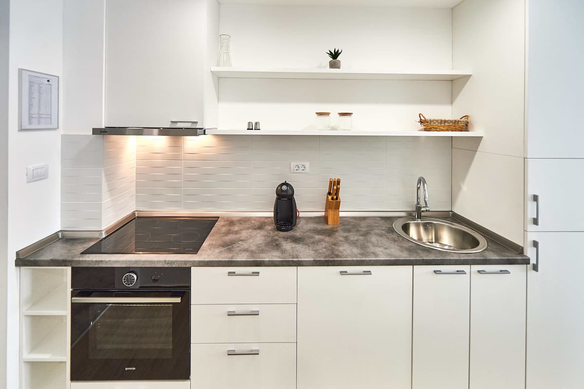 apartment | private kitchenette | fridge, stovetop, dishwasher, coffee/tea maker