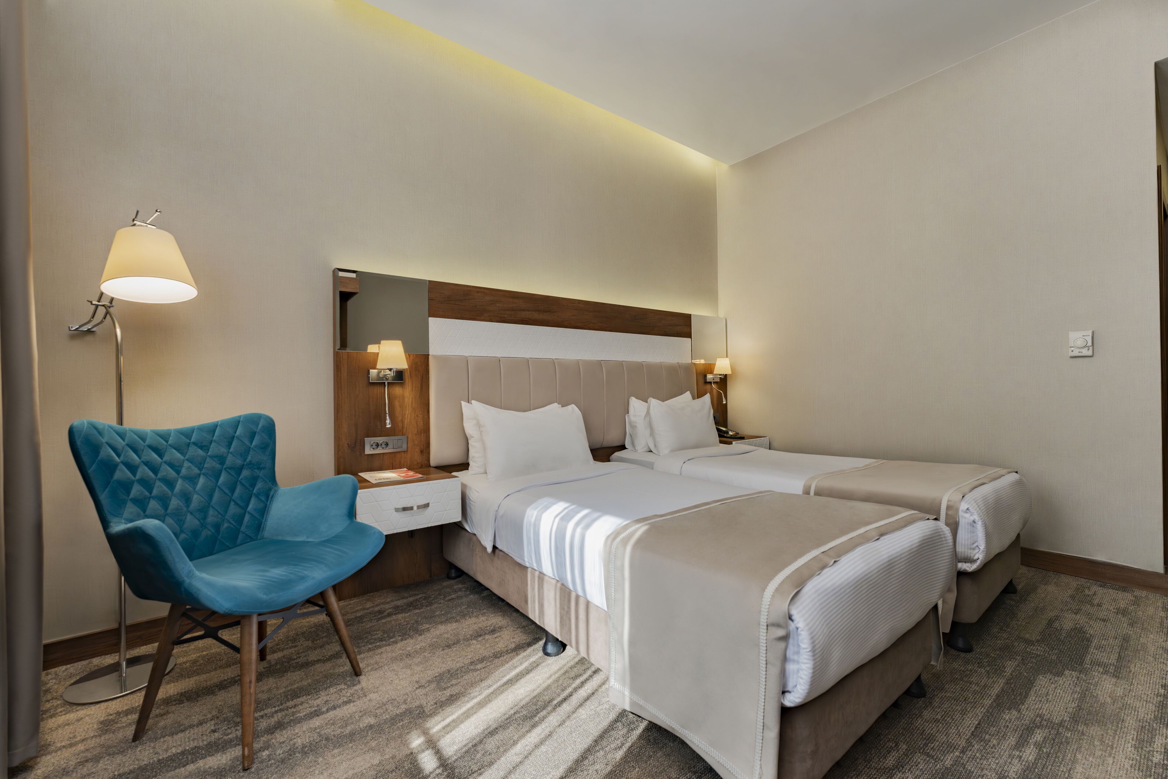 Standard Double Room | Minibar, in-room safe, desk, soundproofing