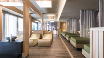 Sauna, steam room, body treatments, body scrubs, facials