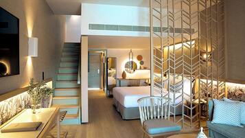 Maisonette with Private Pool | Egyptian cotton sheets, premium bedding, memory foam beds, minibar