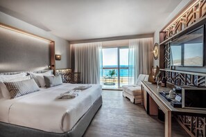Egyptian cotton sheets, premium bedding, memory foam beds, minibar - Zeus Eleva Mirabello Bay (Agios Nikolaos)