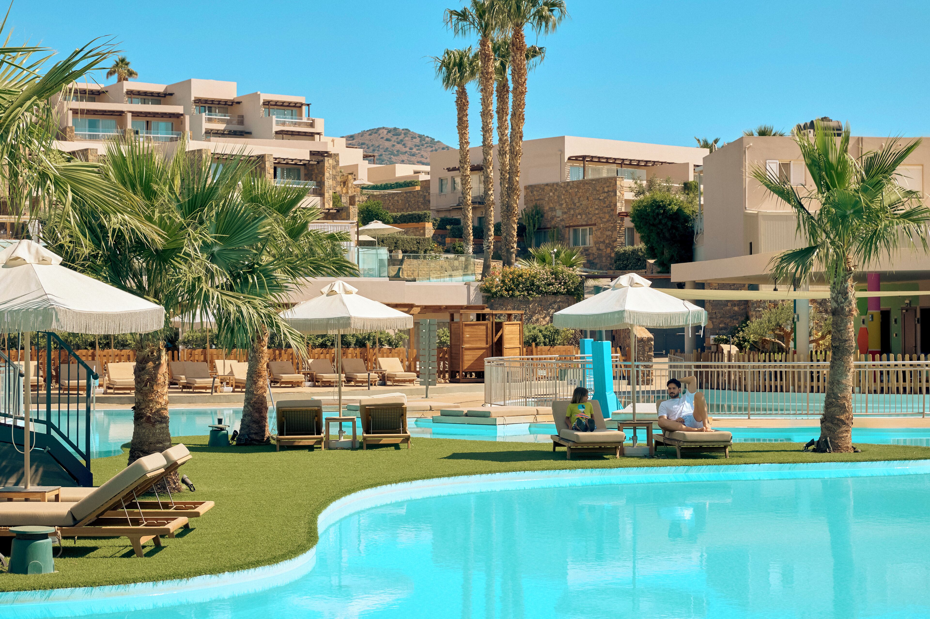 Indoor pool, 3 outdoor pools, pool umbrellas, sun loungers