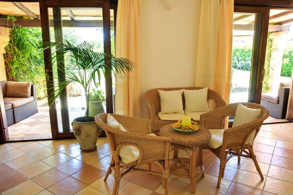 Sittområde i lobbyn