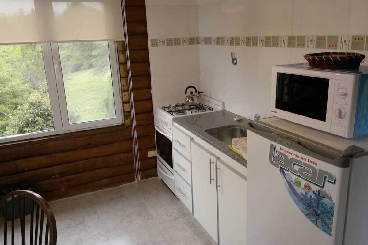 Fridge, microwave, coffee/tea maker