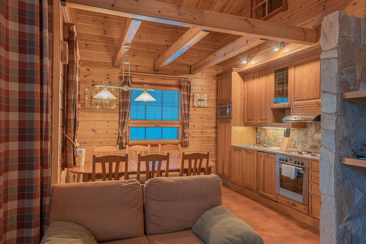 Villa, Sauna | Private kitchen | Fridge, microwave, oven, stovetop