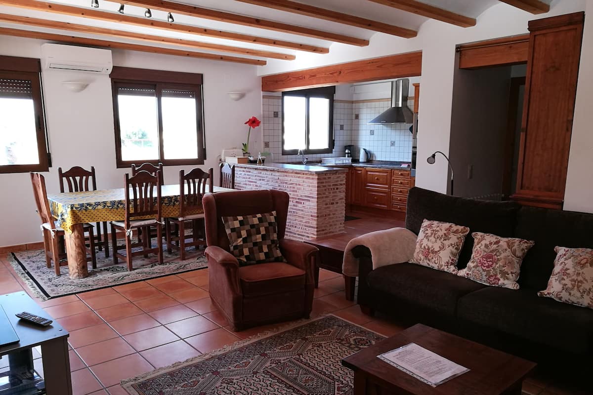 Apartment (Las Adelfas - planta baja) | Living room | Flat-screen TV, fireplace