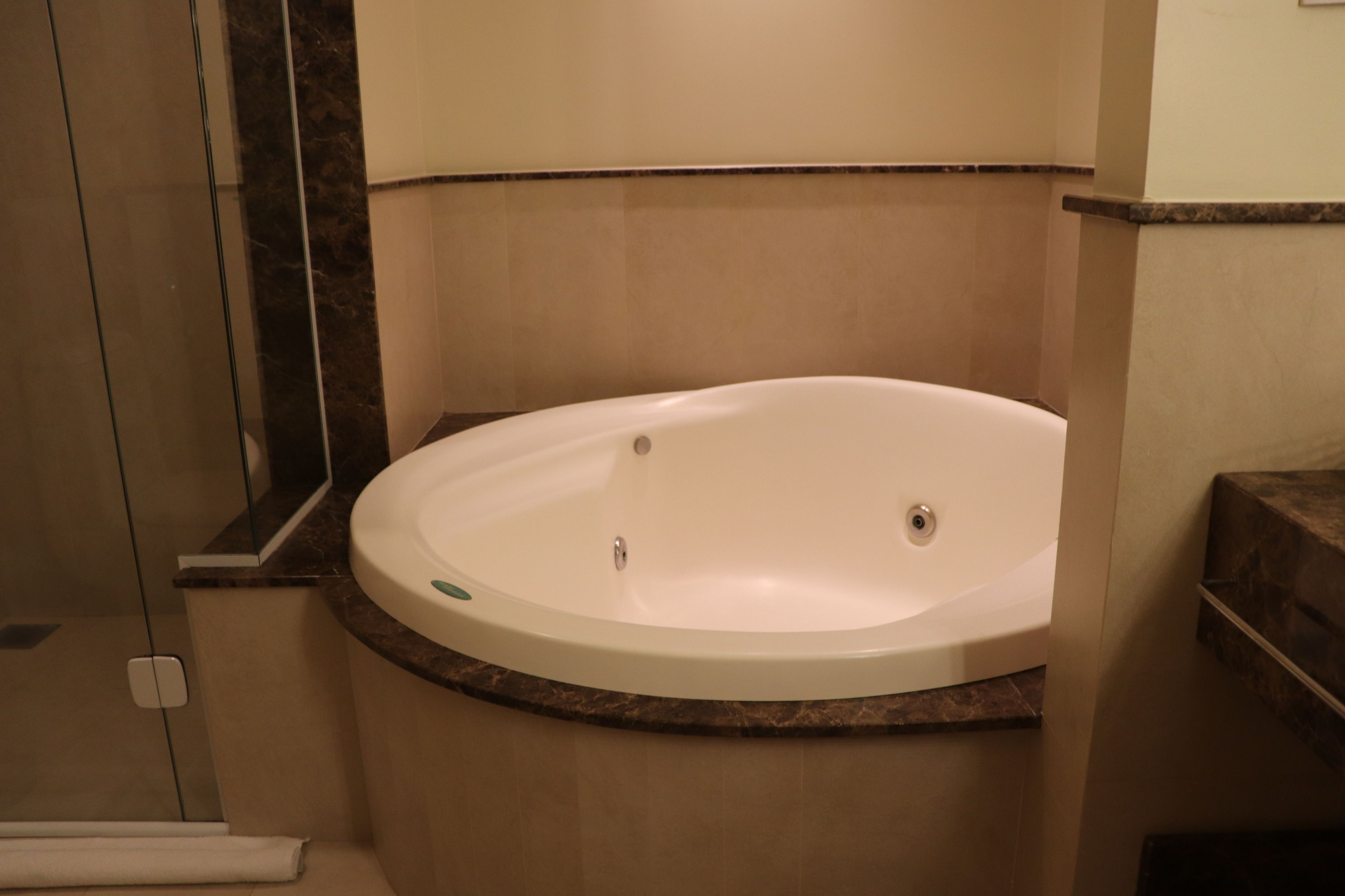 suite panoramica com banheira de hidromassagem | bathroom | free toiletries, hair dryer, towels