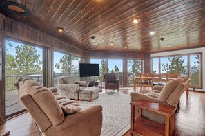 TV connectée, cheminée, lecteur de DVD