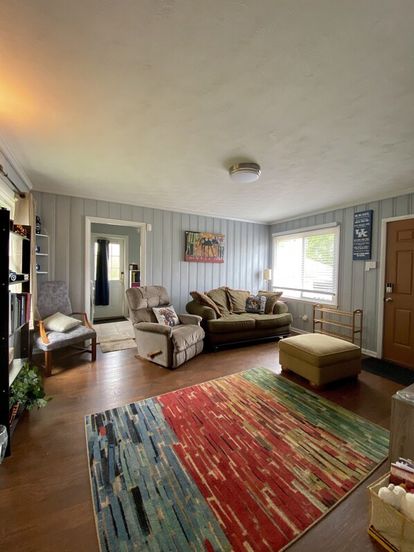 Televisión y chimenea