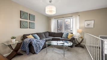 Smart TV, DVD player, books, music library