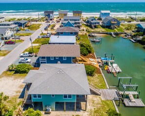 Exterior - Sellers | Canal Front + Pet Friendly! (Topsail Beach)