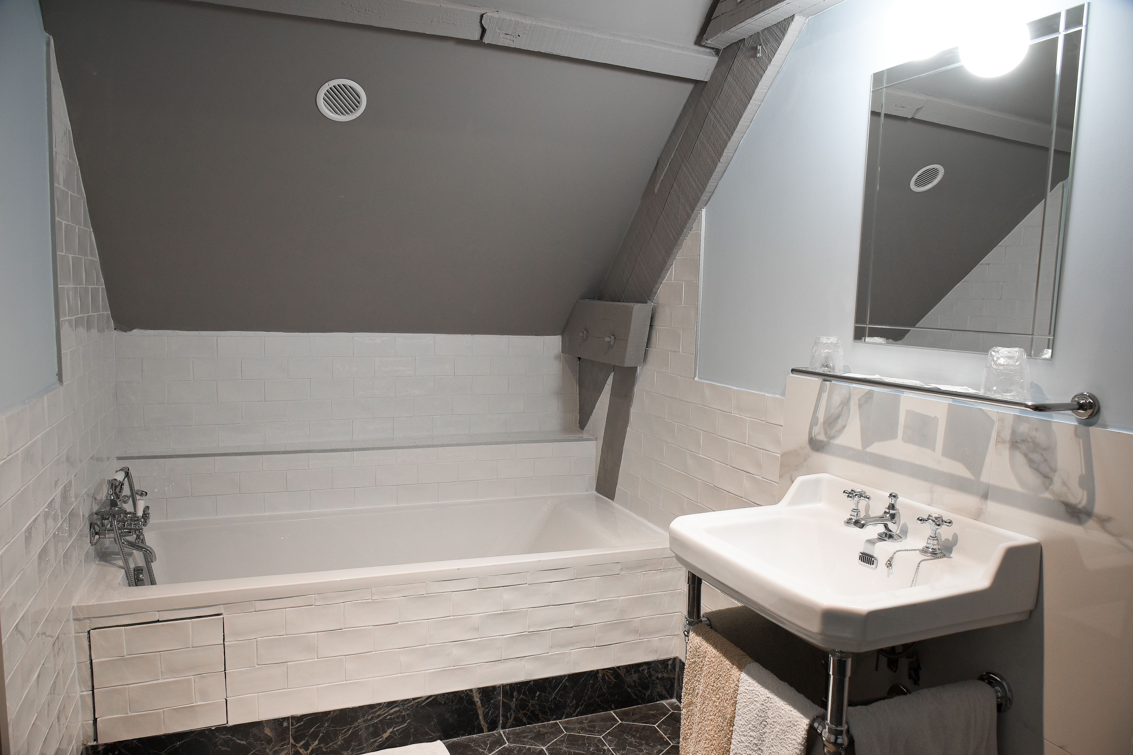 comfort room | bathroom | free toiletries, hair dryer, towels