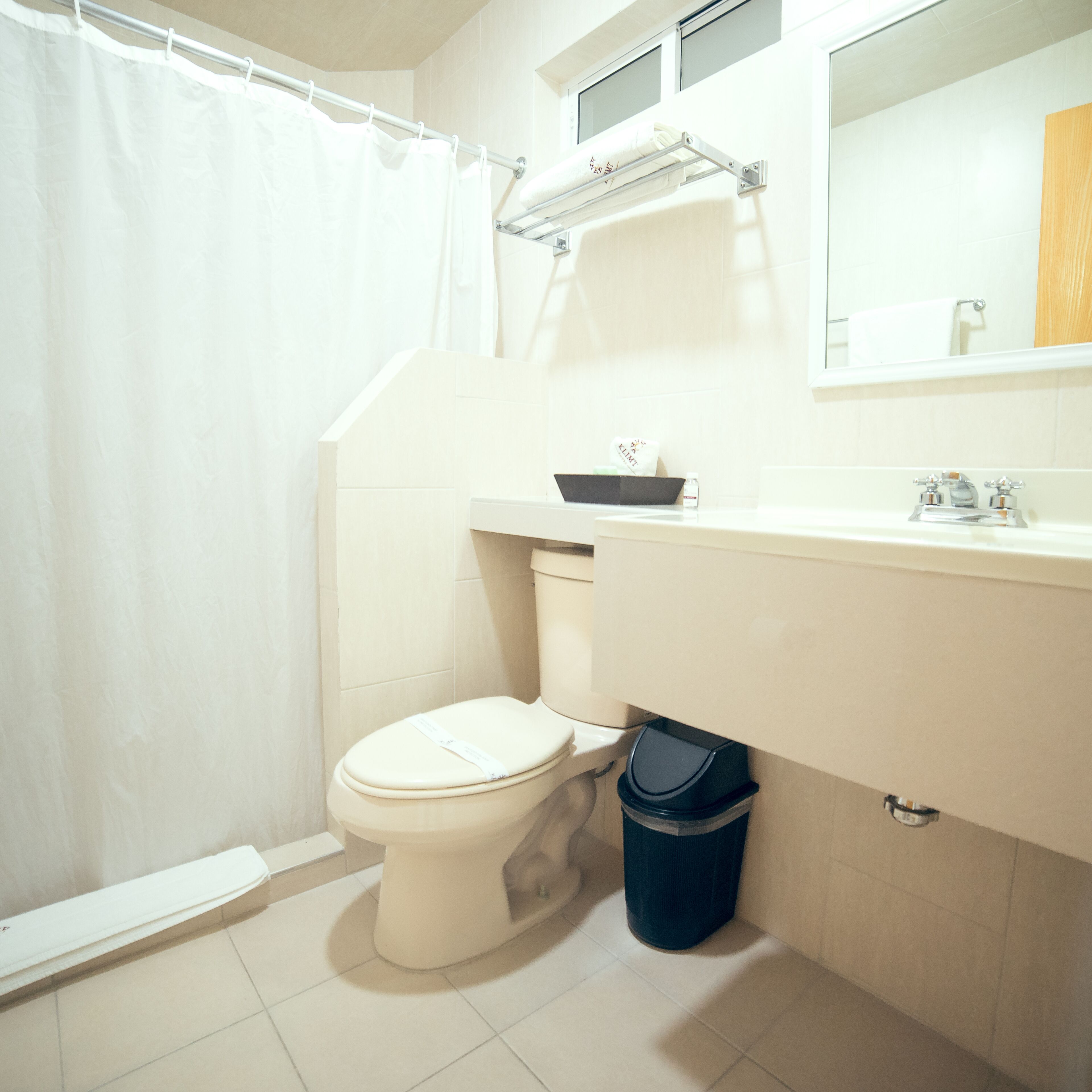 bathtub, free toiletries, hair dryer, towels