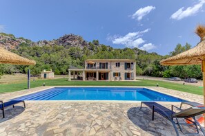 Outdoor pool, sun loungers - WONDERFUL SITUATION, VERY QUIET AND WITH AMAZING VIEWS OF THE MOUNTAINS, (Pollensa)