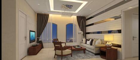 Apartment, 3 Bedrooms ( 5 ) | Living room | LCD TV