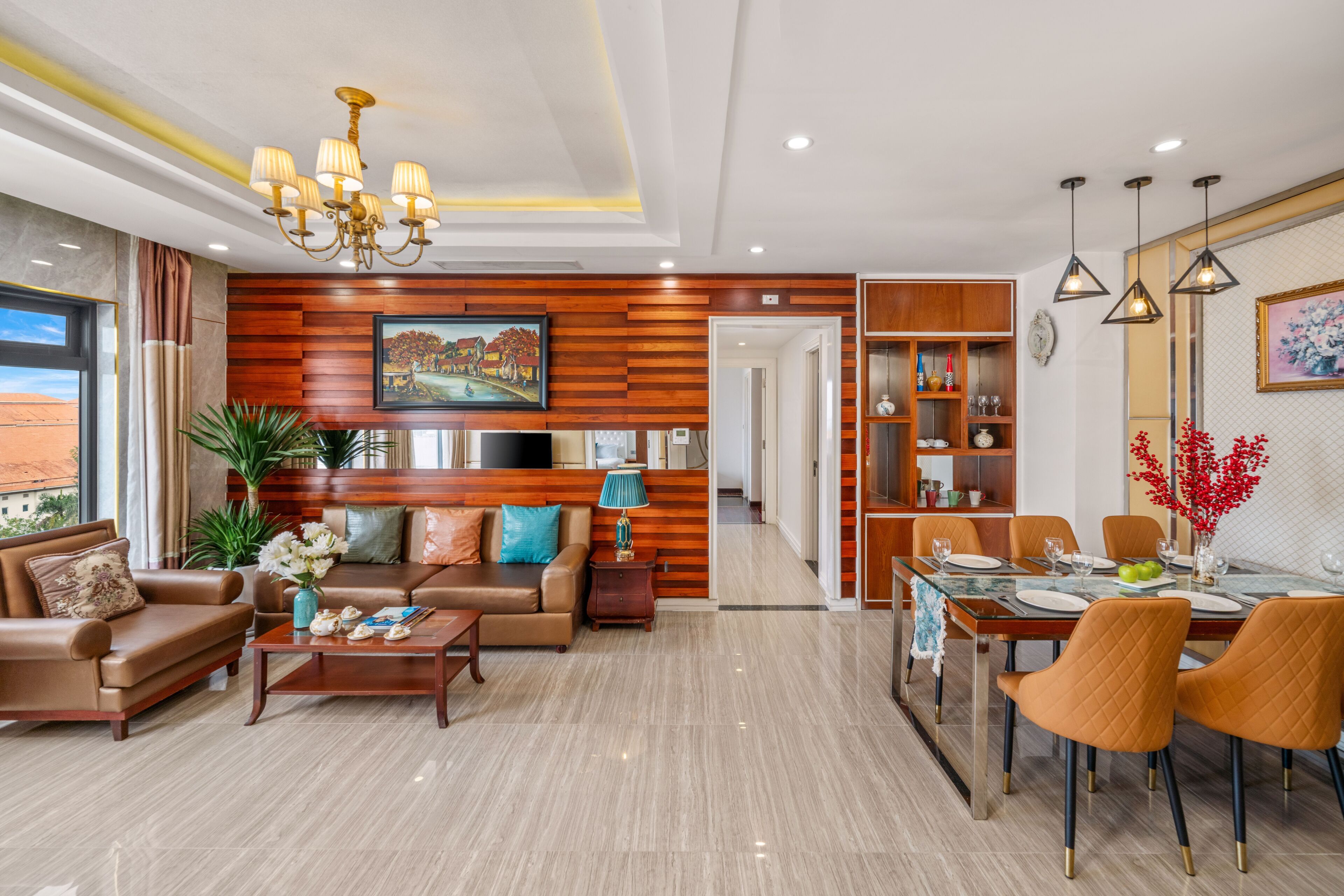 Barack Obama Three Bedroom Apartment | 起居區 |  LCD 液晶電視