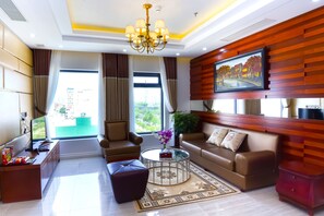 Classic Apartment, 3 Bedrooms (  6  ) | Living room | LCD TV - Rung Huong Apartment (Da Nang)