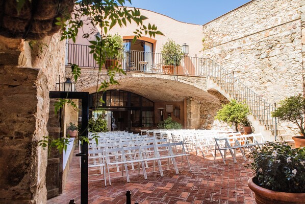 Outdoor wedding area