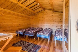 Basic Bungalow, Multiple Beds, Garden View | Desk, iron/ironing board, free WiFi, bed sheets - Karjamaa Camping (Parnu)