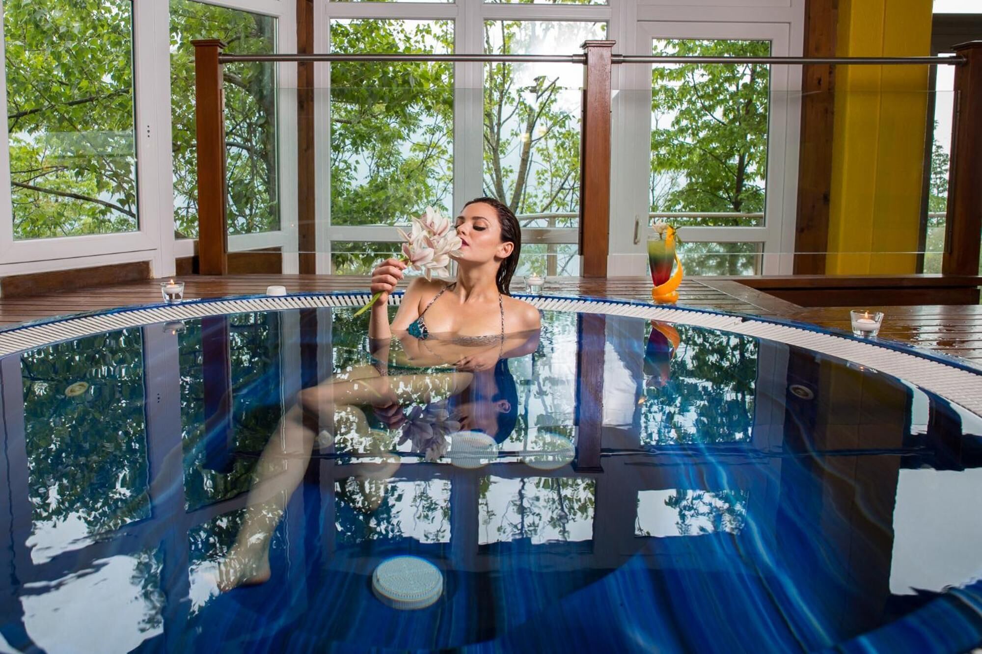 Indoor pool, seasonal outdoor pool