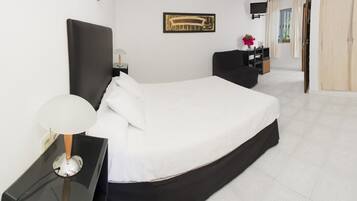 Desk, free cots/infant beds, free WiFi, bed sheets