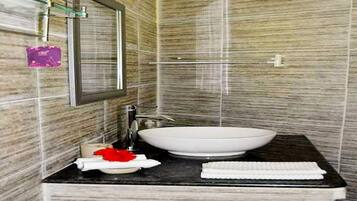 First Floor Apartment | Bathroom | Hair dryer (on request), towels