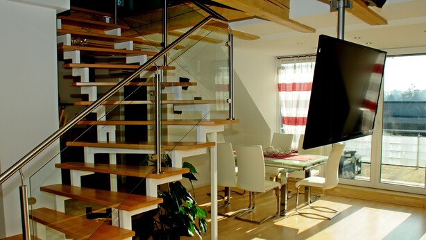 Premium appartement, 2 slaapkamers | Woonruimte | Flatscreentelevisie