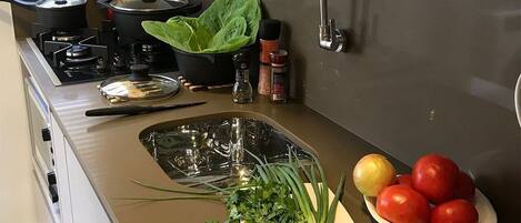 City-Apartment, 2 Schlafzimmer | Eigene Küche | Kühlschrank, Mikrowelle, Herdplatte, Wasserkocher