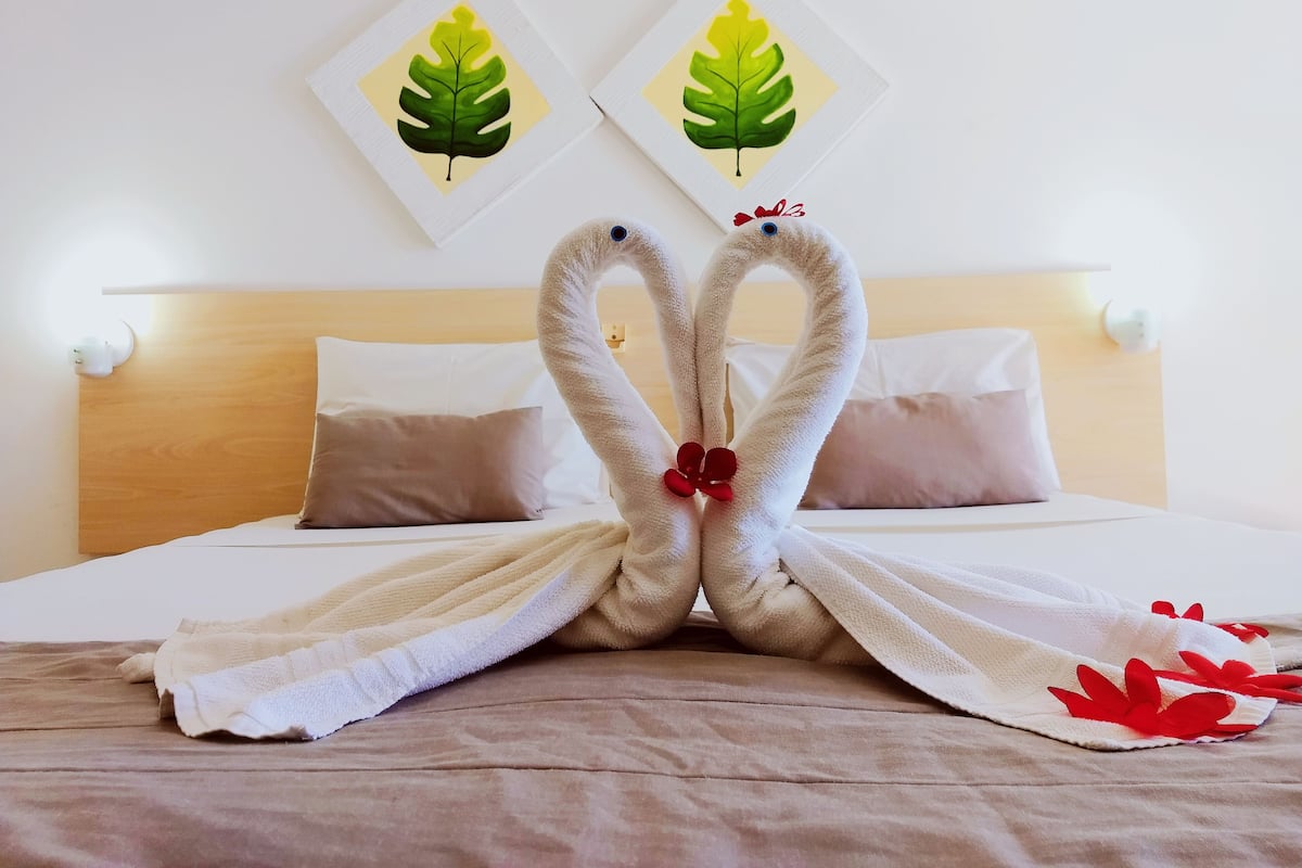 Chambre Double Standard pour 1 personne, côté jardin | Minibar, coffres-forts dans les chambres, bureau, rideaux occultants