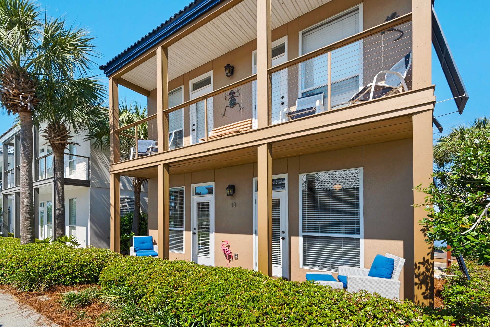 Porch on the Pool side of unit 13