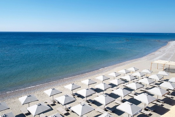 Private beach, black sand, beach cabanas, sun loungers