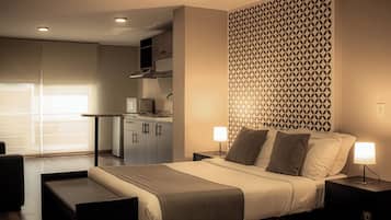 Suite Premium, 1 habitación, cocina (35 Mts) | 1 habitación, ropa de cama de alta calidad y minibar
