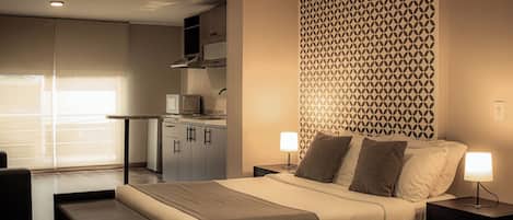 Suite Premium, 1 camera da letto, cucina (35 Mts) | 1 camera, biancheria da letto di alta qualità, minibar