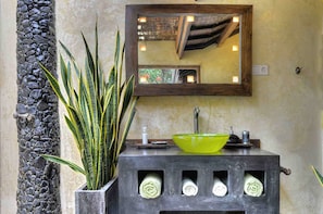 Villa, 2 Bedrooms, Pool View (The Joglo) | Bathroom sink - Gili Joglo (Gili Trawangan)