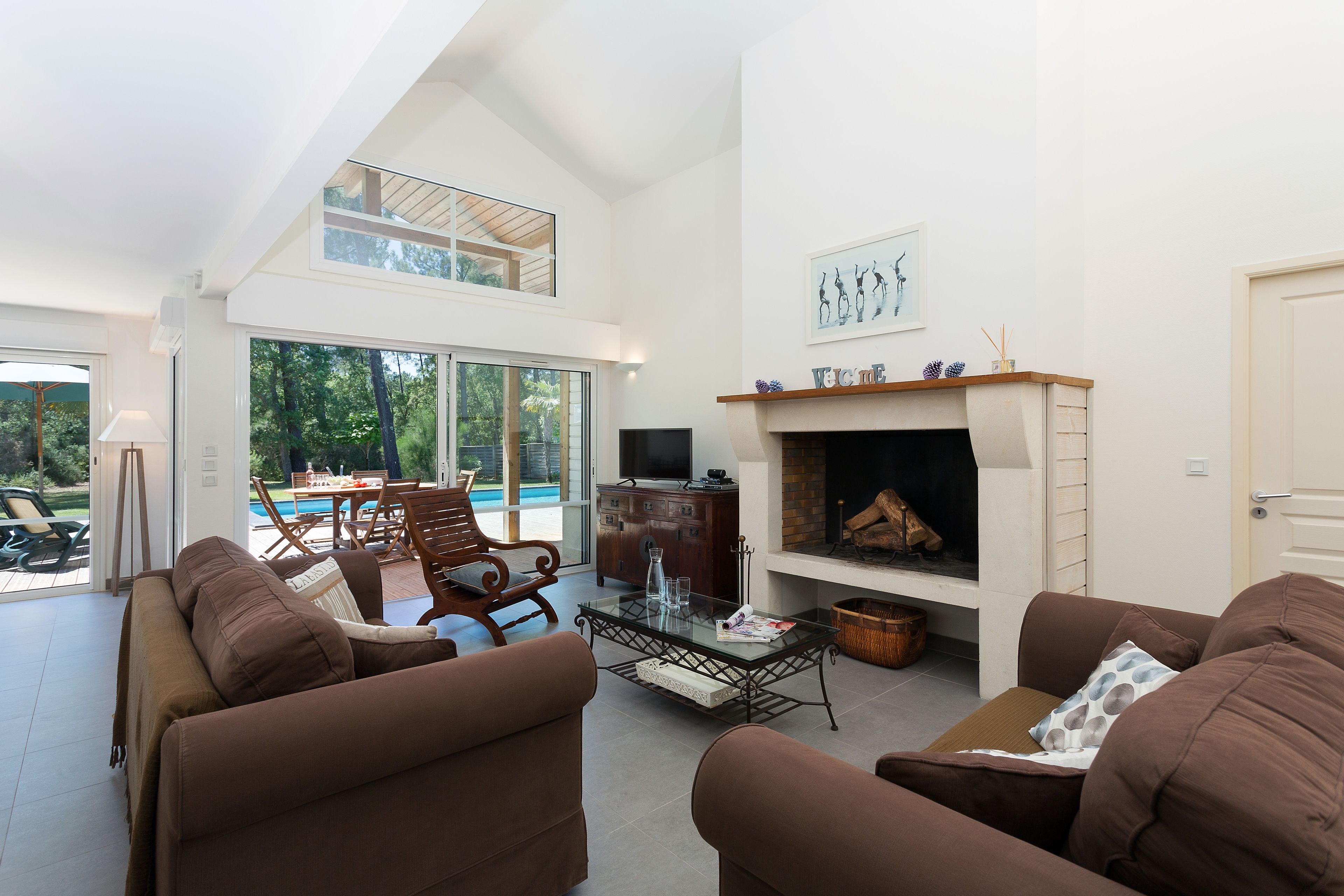 Villa 4 pièces - 8 personnes | 起居区 | 50-厘米纯平电视（配备数码频道）、电视、壁炉