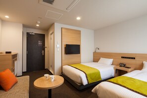 Kamar Twin Standar | Meja kerja, kedap suara, Wi-Fi gratis, dan seprai linen