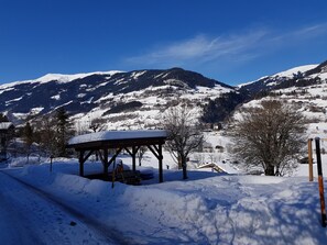 Studio, 1 grand lit, vue montagne, côté piste de ski | Jardin
