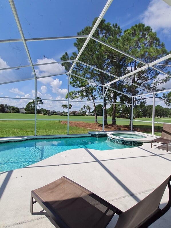 A heated pool