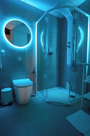 Standard Room | Bathroom | Shower, hair dryer, towels, soap