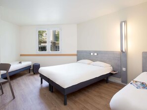 Desk, free WiFi, bed sheets