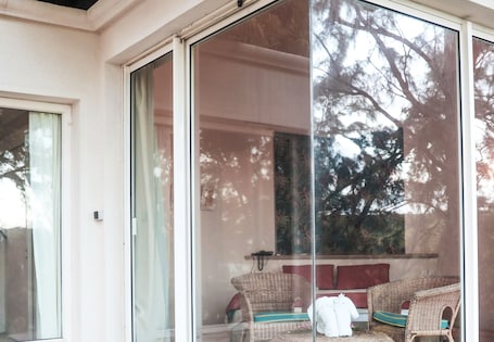 Sea Facing Lodge | In-room safe. Andrea Lodges