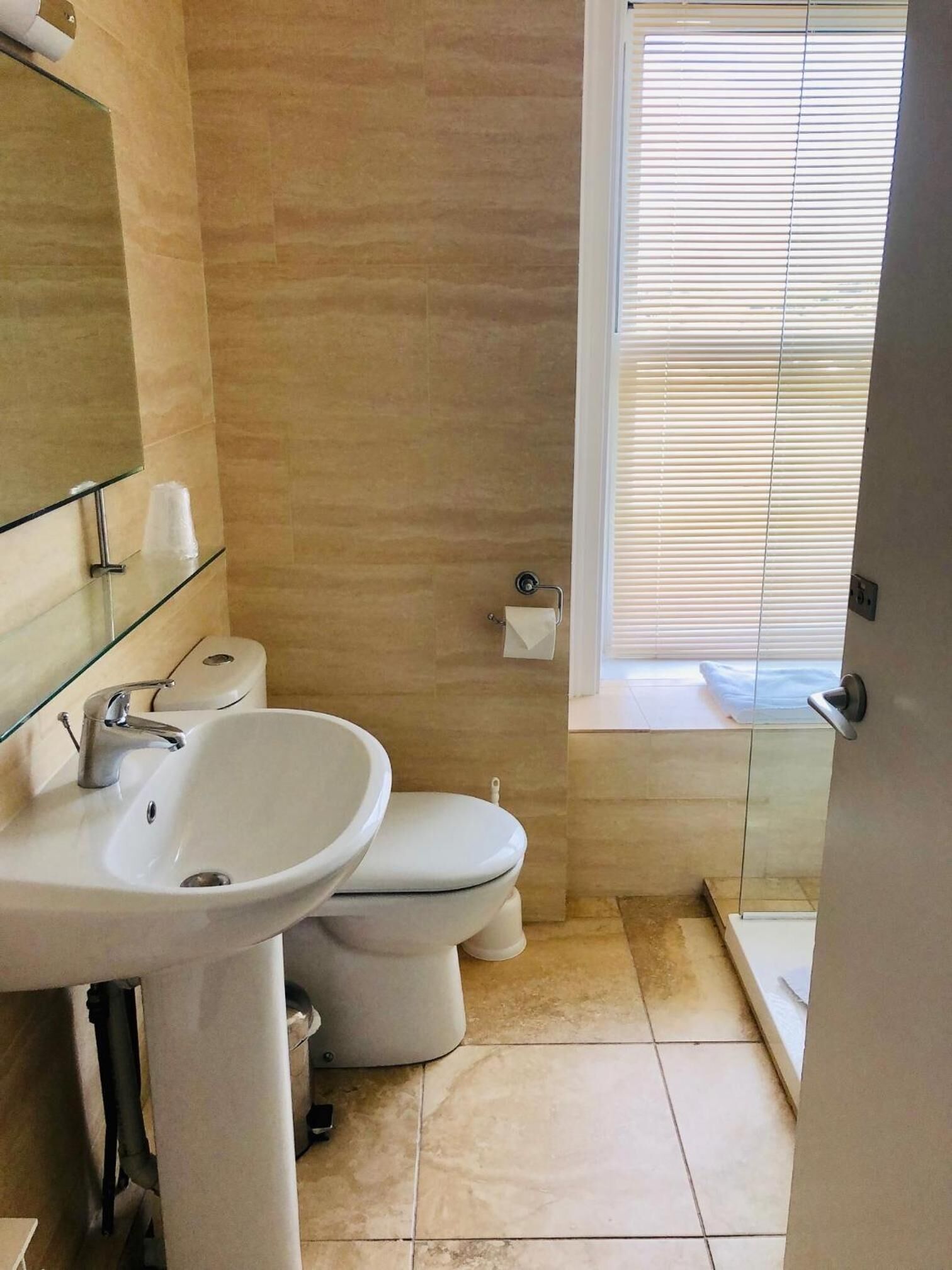 free toiletries, hair dryer, towels