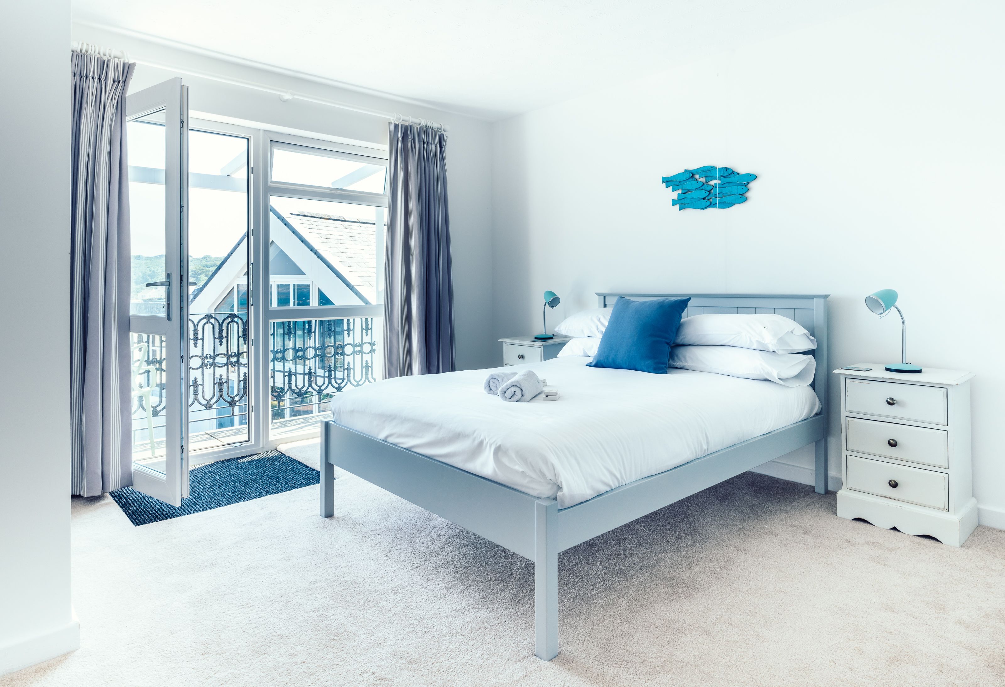 deluxe studio suite, multiple beds, kitchen, sea view | iron/ironing board, free wired internet, bed sheets