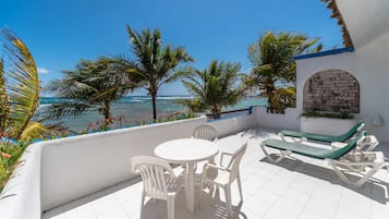 Honeymoon Studio Suite, Jetted Tub, Beachfront | Terrace/patio